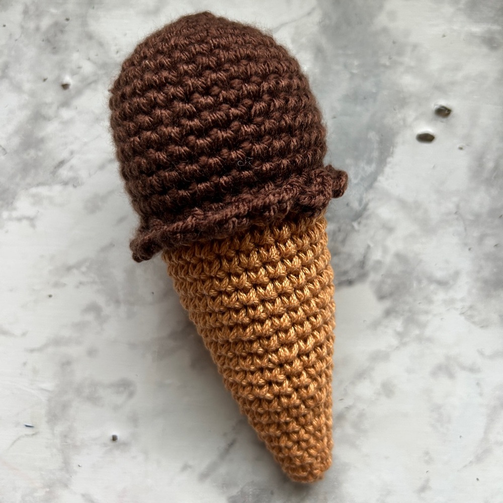 Crochet Ice Cream Cone - Picture 3 of 6